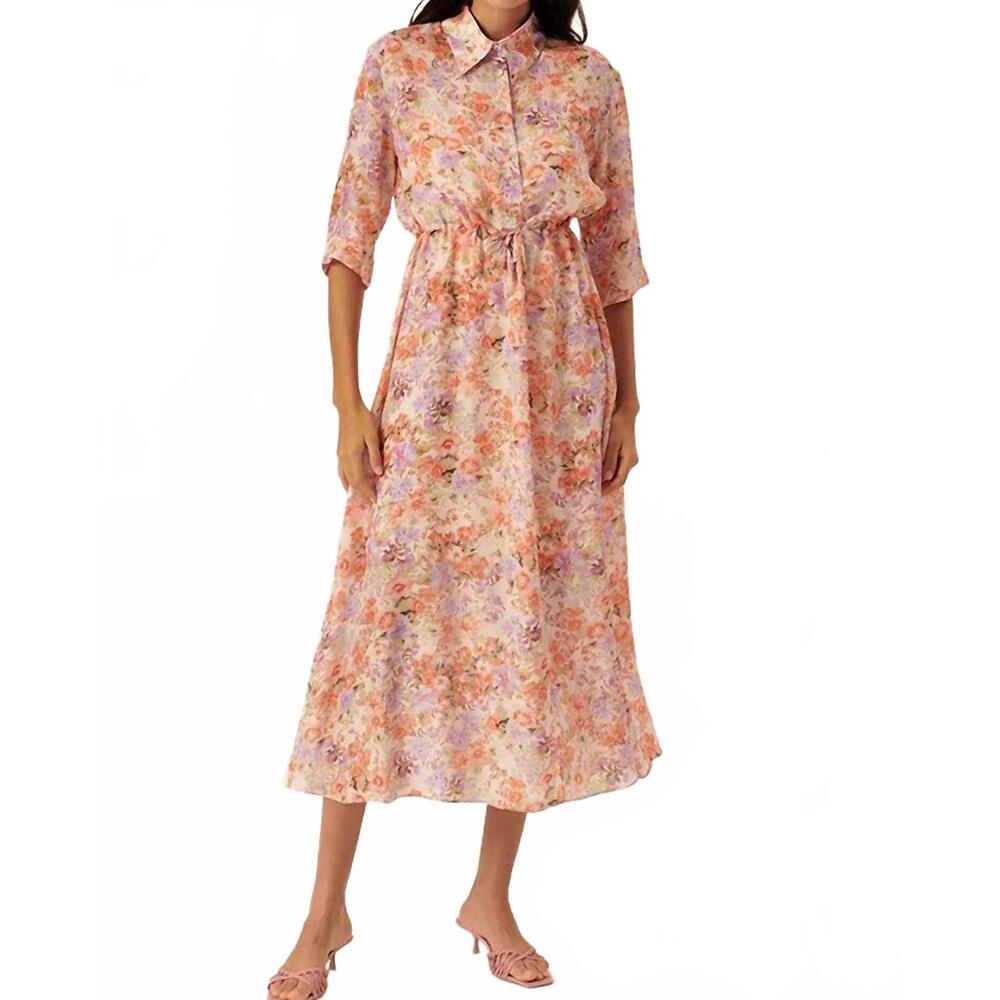 NEW EXQUISE maliyah midi dress in multi color